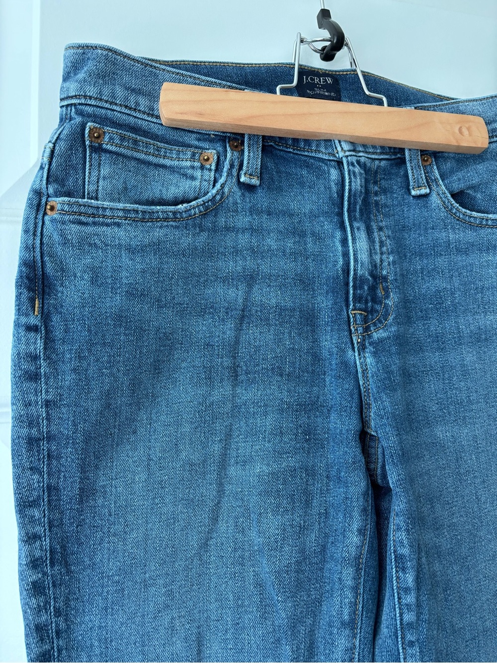 J.Crew Slim Boyfriend Jeans Size 25 Medium Blue Wash Distressed - Picture 6 of 10